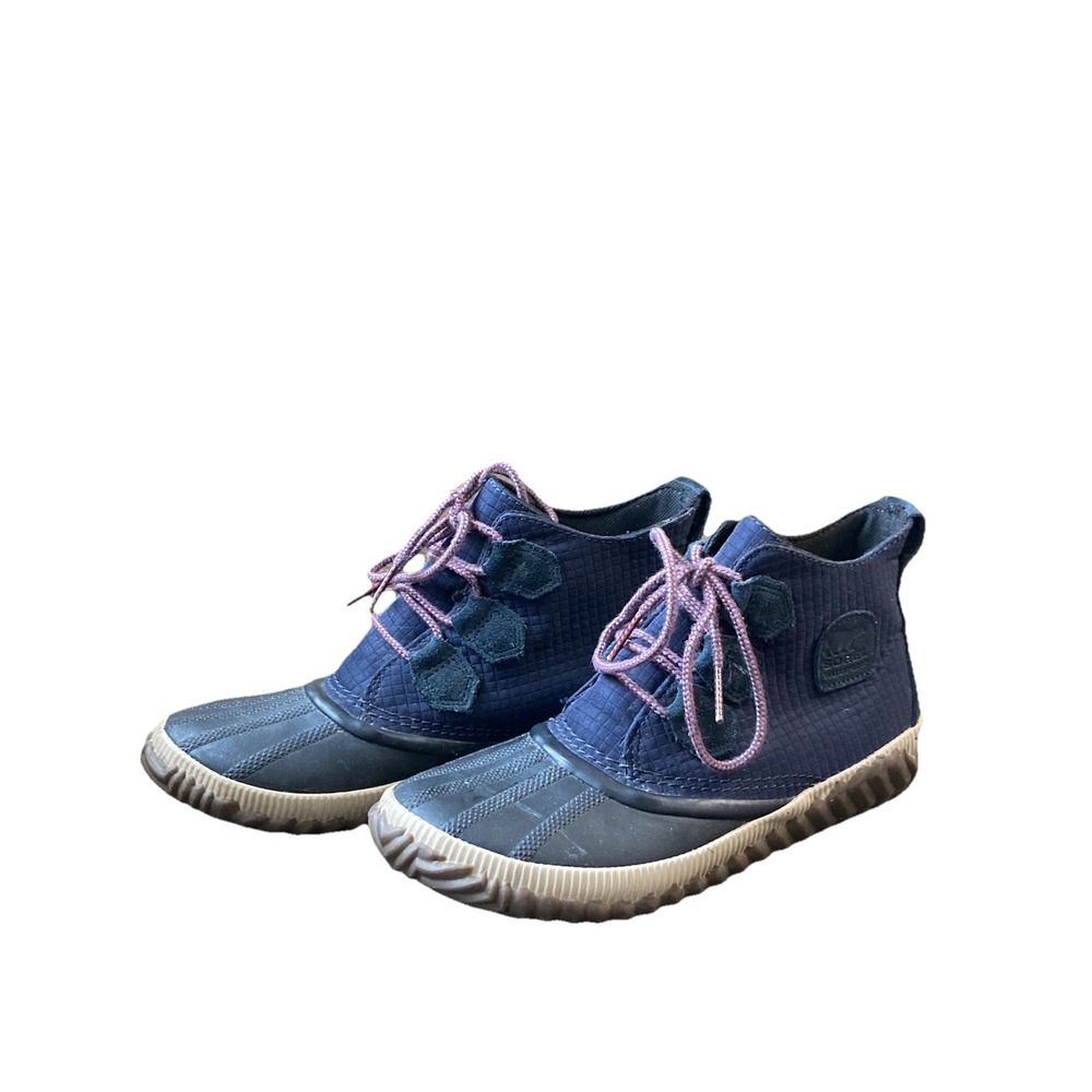 Sorel Out N About Classic Waterproof Boots Women's Size 9 Quilted Blue Lace Up